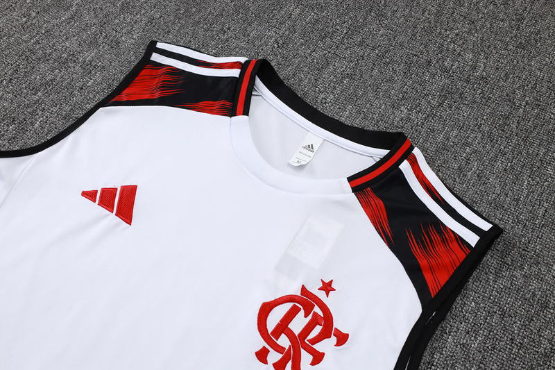 2025/26 Flamengo White Training Set Shirt and Shorts