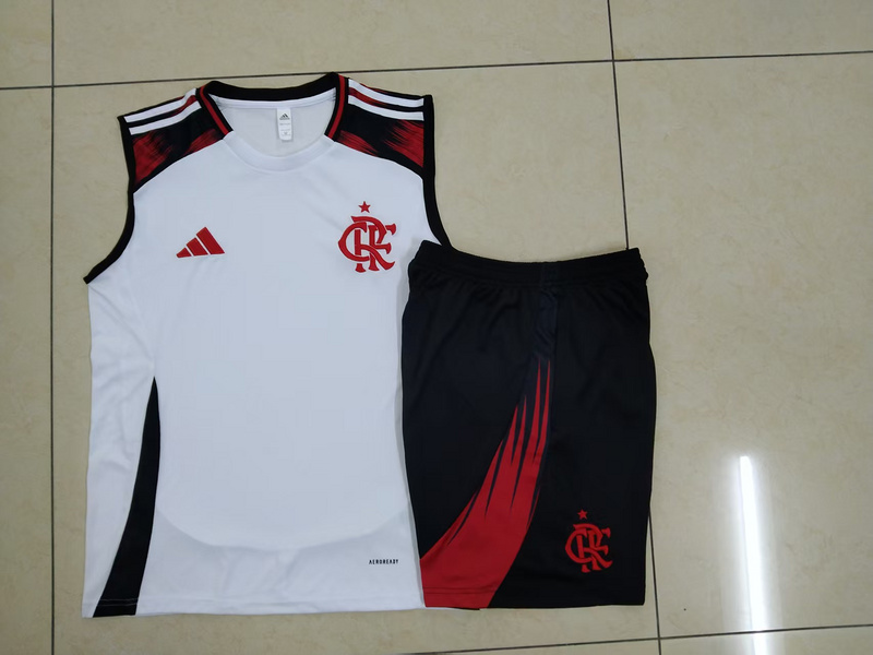 2025/26 Flamengo White Training Set Shirt and Shorts