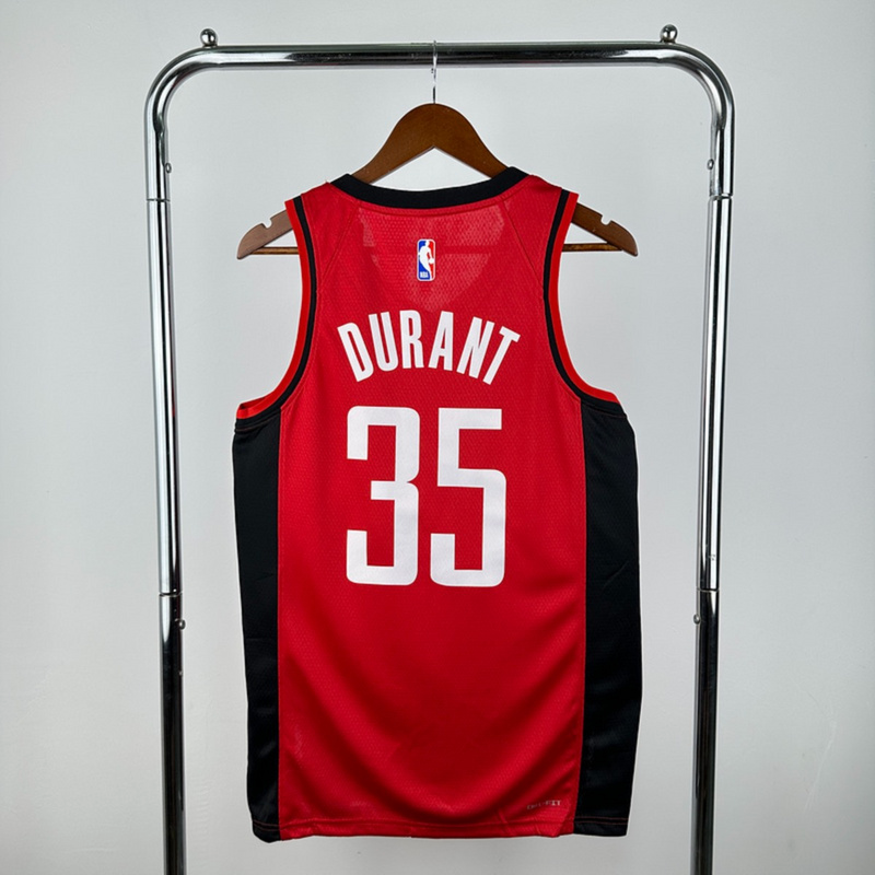 NBA Houston Rockets V-Neck Red Jersey DURANT#35 S-XXL
