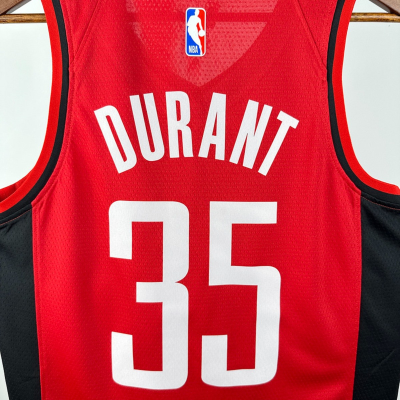 NBA Houston Rockets V-Neck Red Jersey DURANT#35 S-XXL