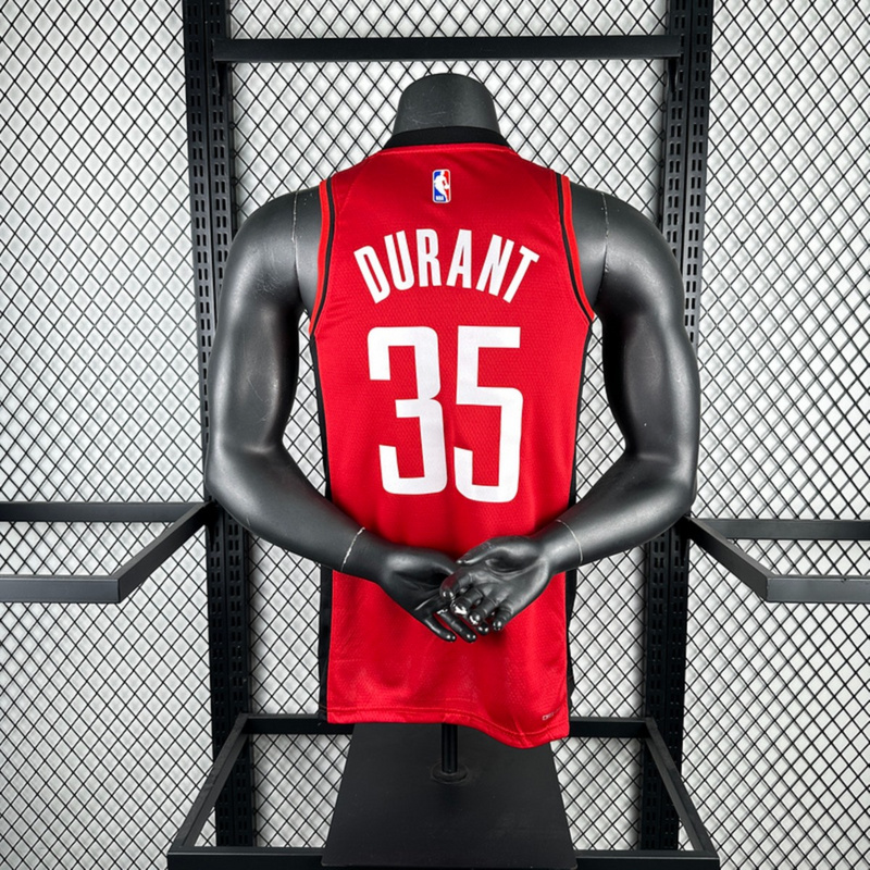 NBA Houston Rockets V-Neck Red Jersey DURANT#35 S-XXL