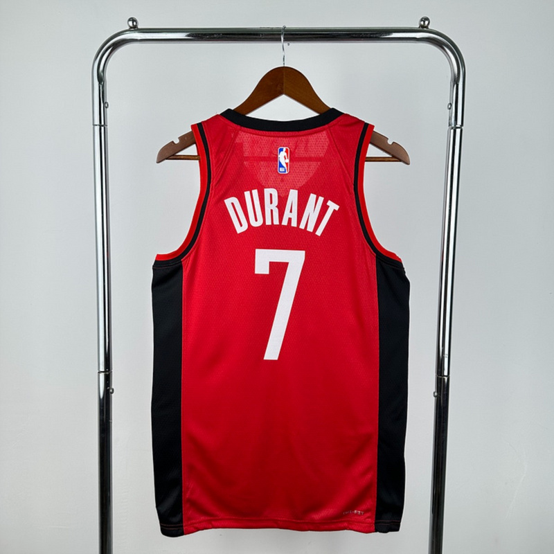NBA Houston Rockets V-Neck Red Jersey DURANT#7 S-XXL