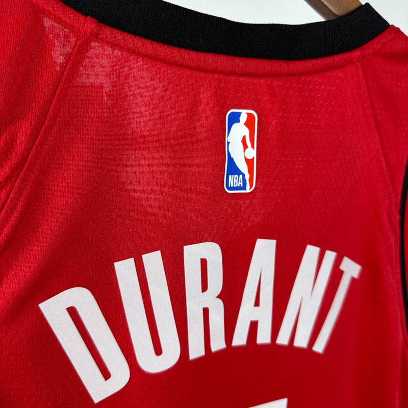 NBA Houston Rockets V-Neck Red Jersey DURANT#7 S-XXL