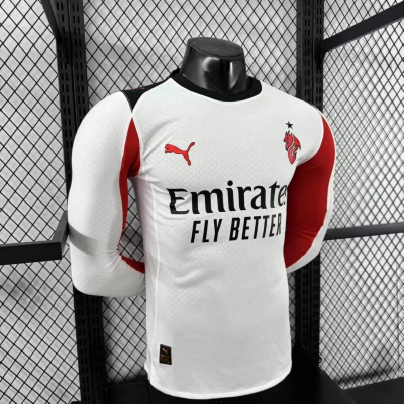2025/26 AC Milan Away Long Sleeve Jersey Player Version