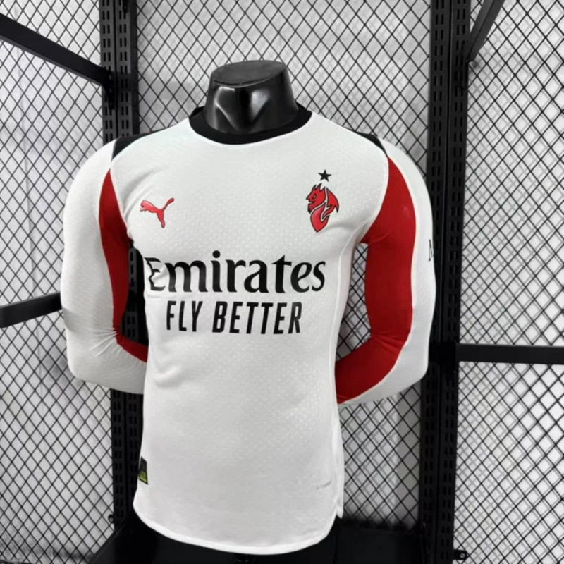 2025/26 AC Milan Away Long Sleeve Jersey Player Version