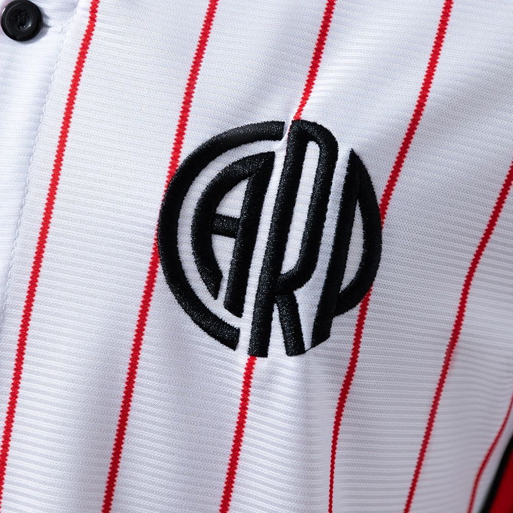 2025/26 River Plate Pack Full-Button Baseball White jersey Fan version