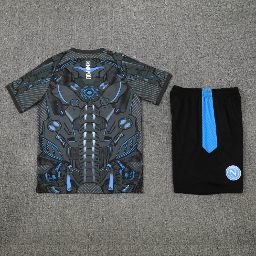 2025/26 Napoli Training Black Vest kids Kits size: 16-28
