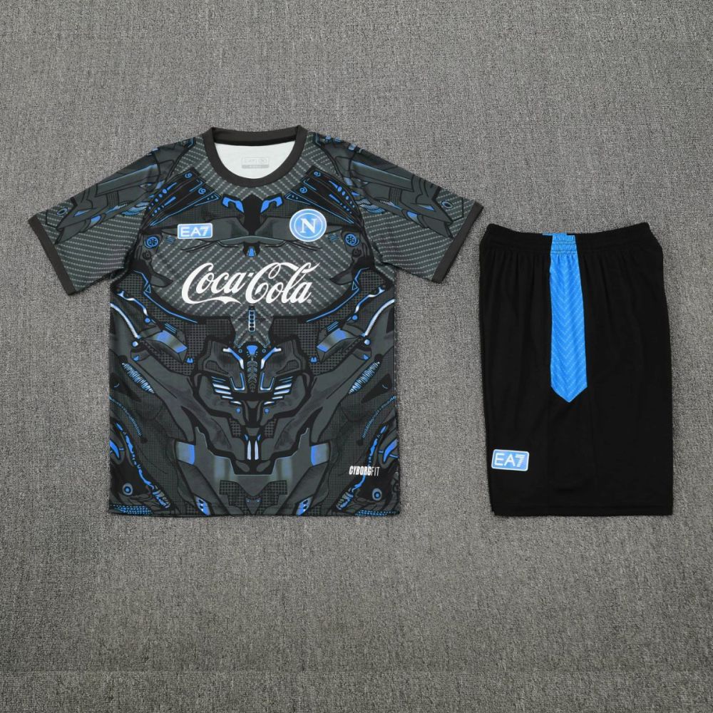 2025/26 Napoli Training Black Vest kids Kits size: 16-28