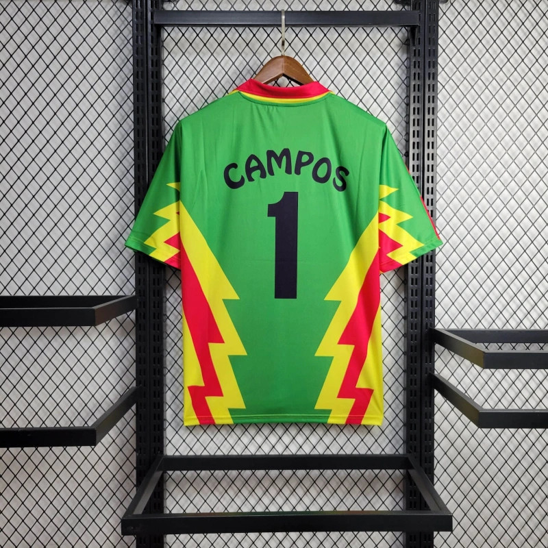 Retro Mexico 1998 World Cup Goalkeeper Green jersey Fan Version CAMPOS Number 1