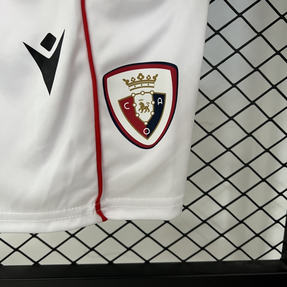 2025/26 Osasuna Second Away White jersey kids Kits size: 16-28