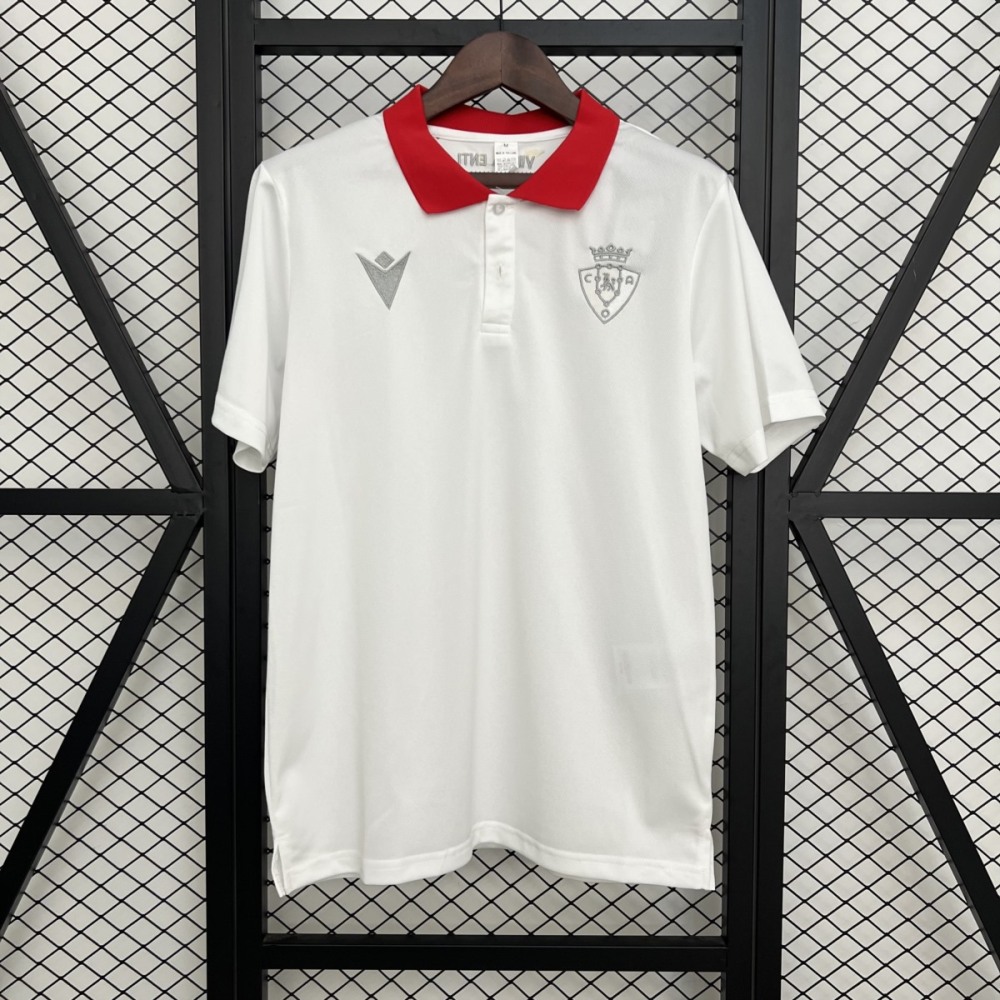 2025/26 Osasuna Polo White Jersey Fan Version