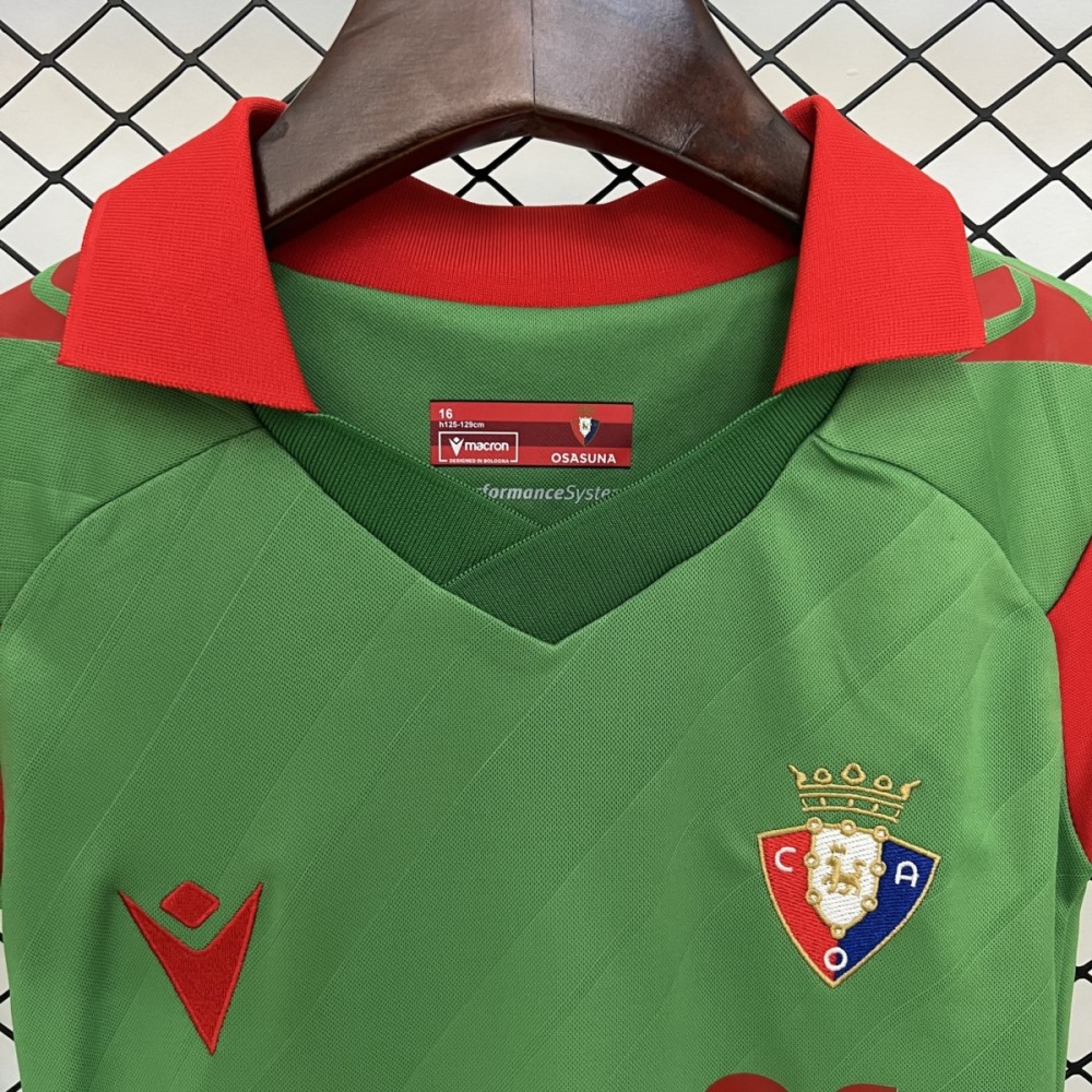 2025/26 Osasuna Away Green jersey kids Kits size: 16-28