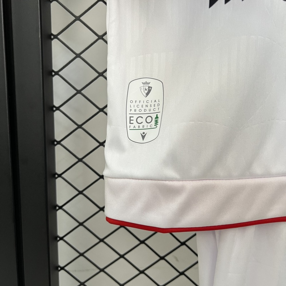 2025/26 Osasuna Second Away White jersey kids Kits size: 16-28