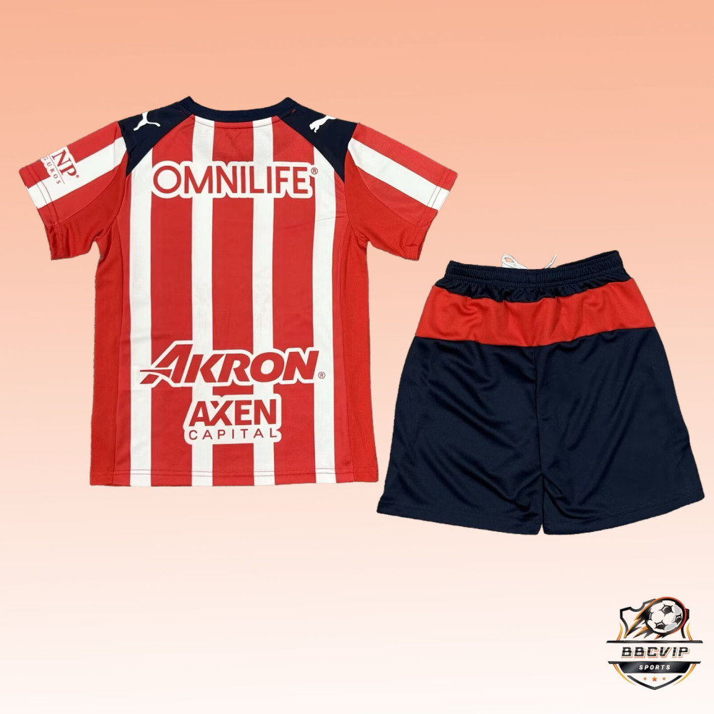 2025/26 Chivas Home jersey kids Kits size: 16-28