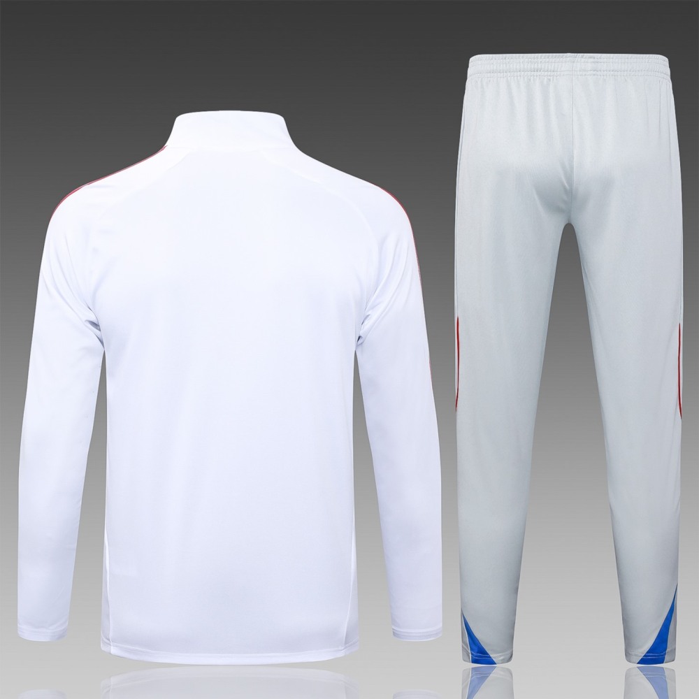 202526 Bayern Munich white Long-sleeved half-pull training kit Football team kit