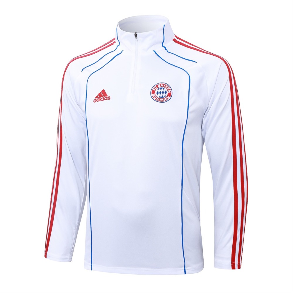 202526 Bayern Munich white Long-sleeved half-pull training kit Football team kit