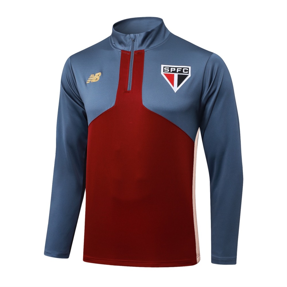 202526 Sao Paulo maroon Long-sleeved half-pull training kit Football team kit