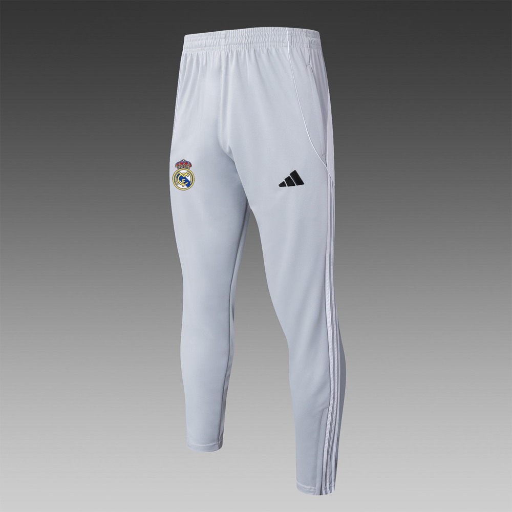 202526 Real Madrid off-white gray Long-sleeved half-pull training kit Football team kit