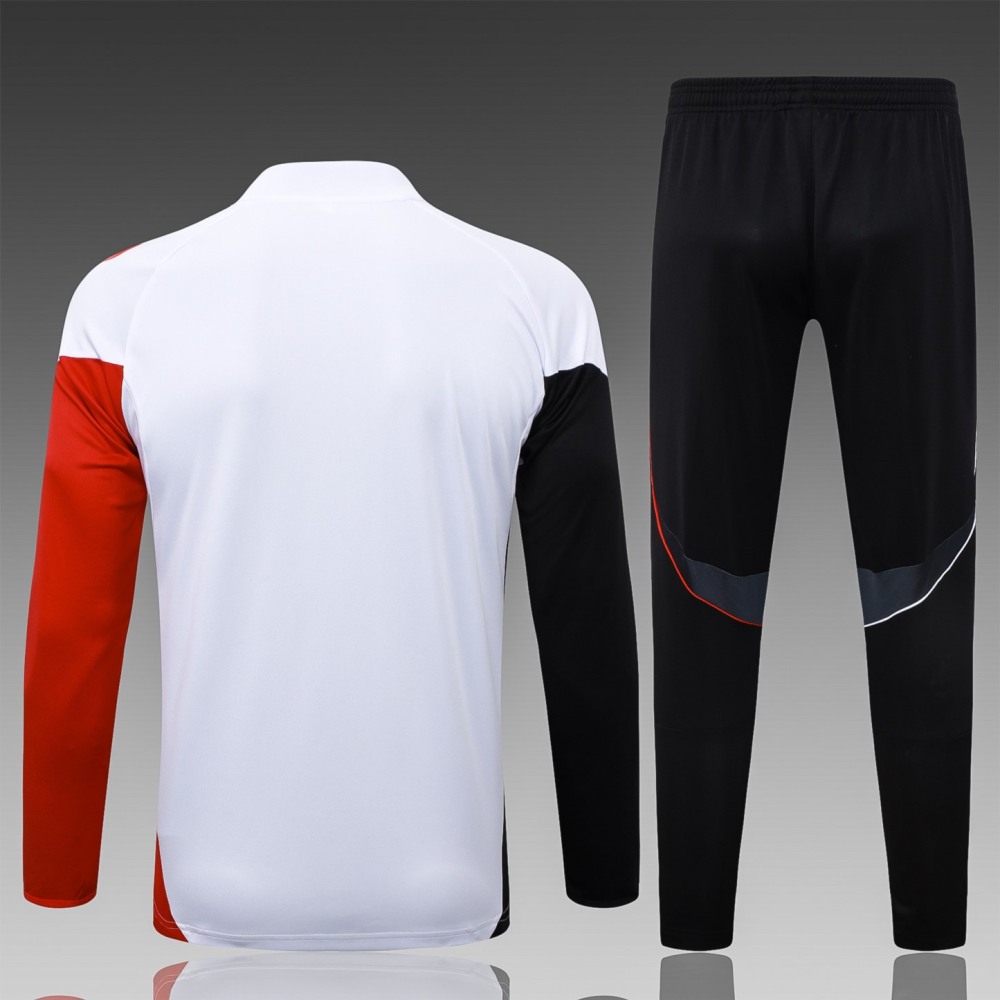 202526 Ajax white-black Long-sleeved half-pull training kit Football team kit