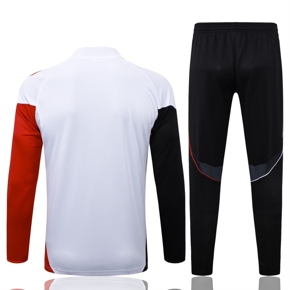 202526 Ajax white-black Long-sleeved half-pull training kit Football team kit
