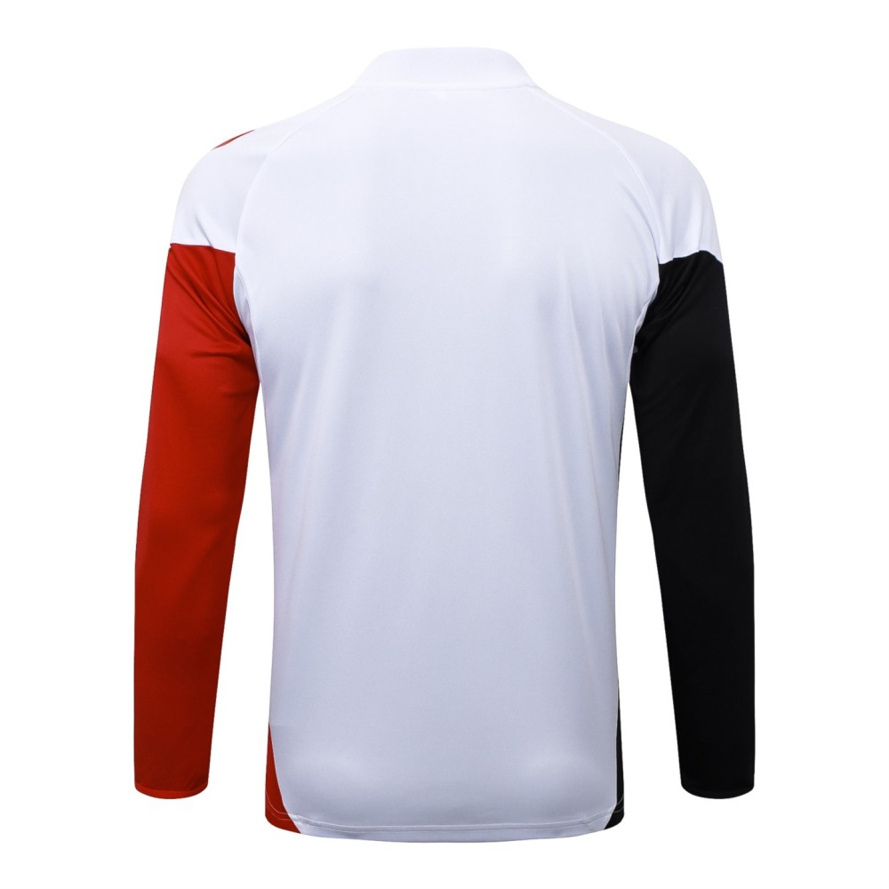 202526 Ajax white-black Long-sleeved half-pull training kit Football team kit