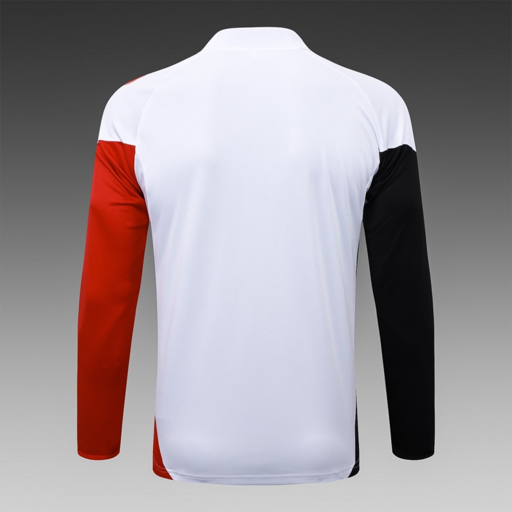 202526 Ajax white-black Long-sleeved half-pull training kit Football team kit