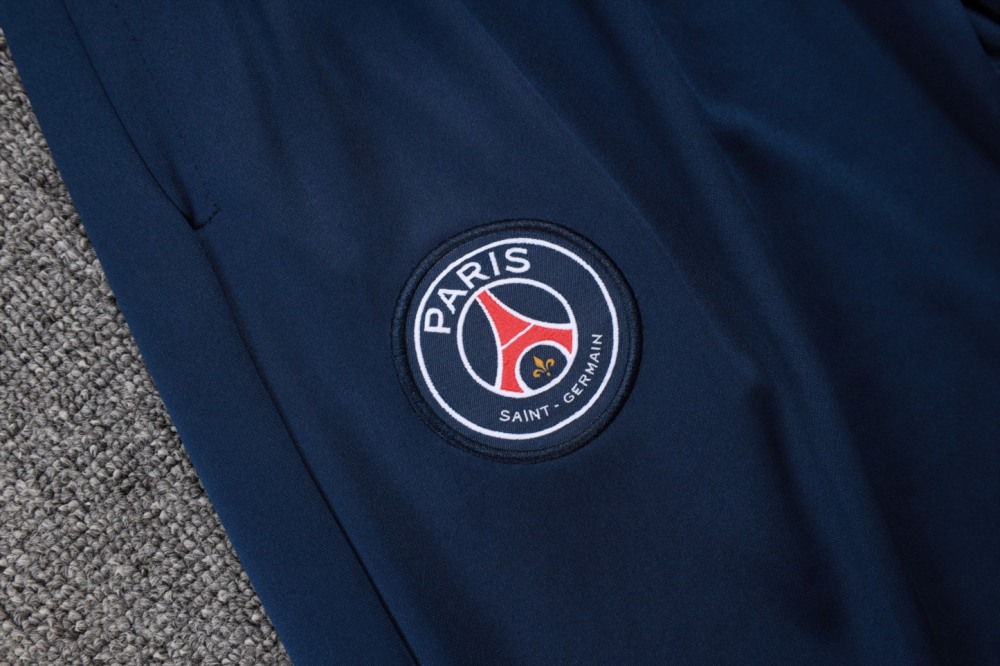 202526 Paris royal blue Long-sleeved half-pull training kit Football team kit