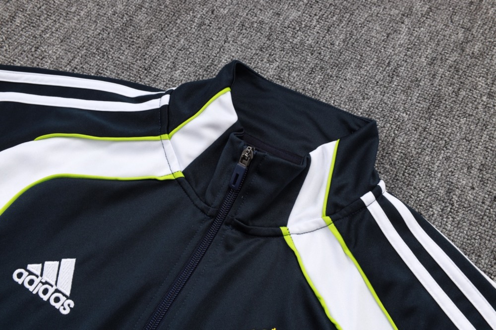 2025/26 Real Madrid cyan Jacket Training Suit Set Football Team Shirt Sports Fashion