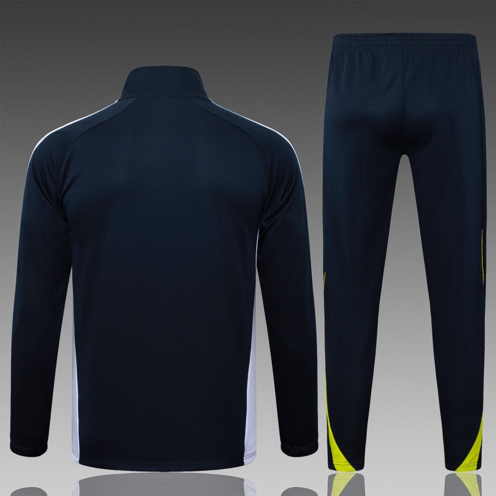 2025/26 Real Madrid cyan Jacket Training Suit Set Football Team Shirt Sports Fashion