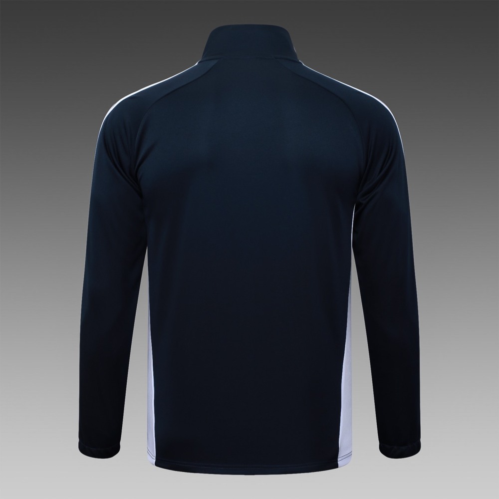 2025/26 Real Madrid cyan Jacket Training Suit Set Football Team Shirt Sports Fashion