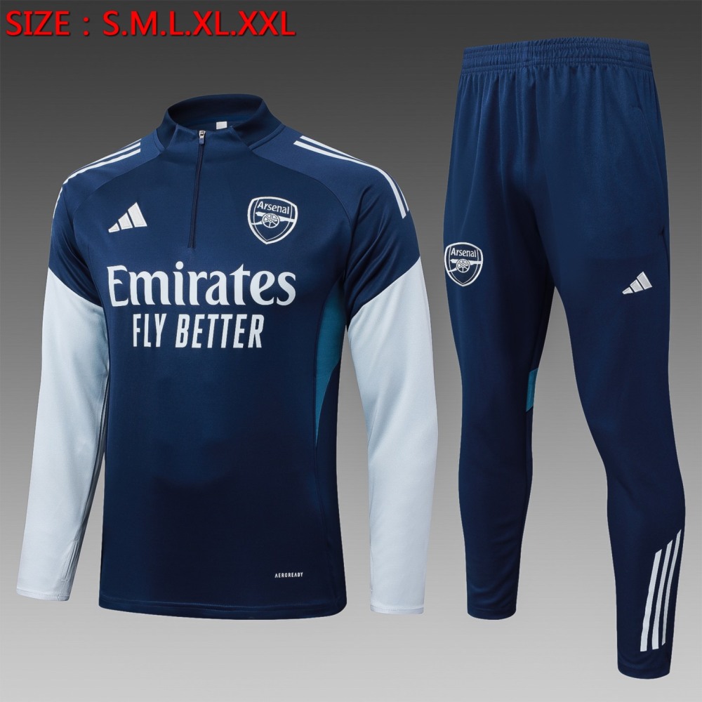202526 Arsenal royal blue Long-sleeved half-pull training kit Football team kit