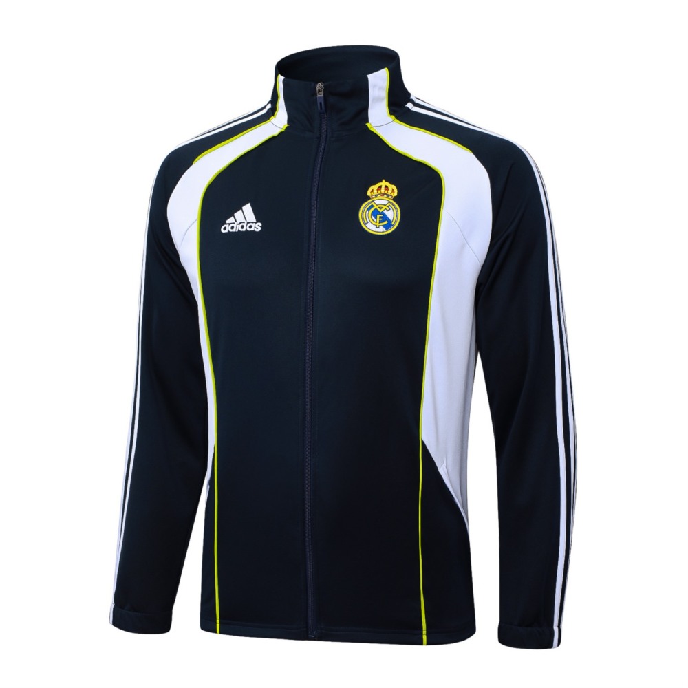 2025/26 Real Madrid cyan Jacket Training Suit Set Football Team Shirt Sports Fashion