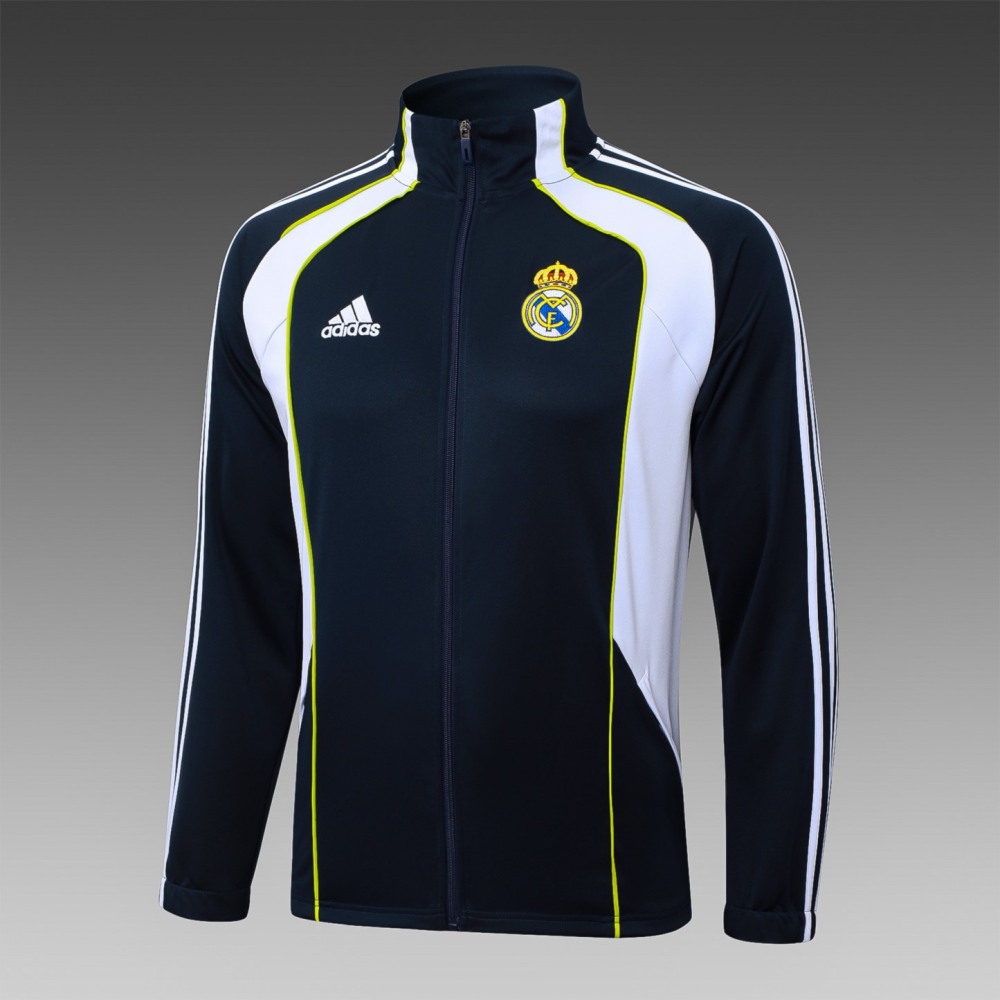 2025/26 Real Madrid cyan Jacket Training Suit Set Football Team Shirt Sports Fashion