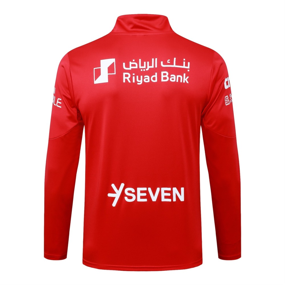 202526 AI Hilal Riyadh Red Long-sleeved half-pull training kit Football team kit