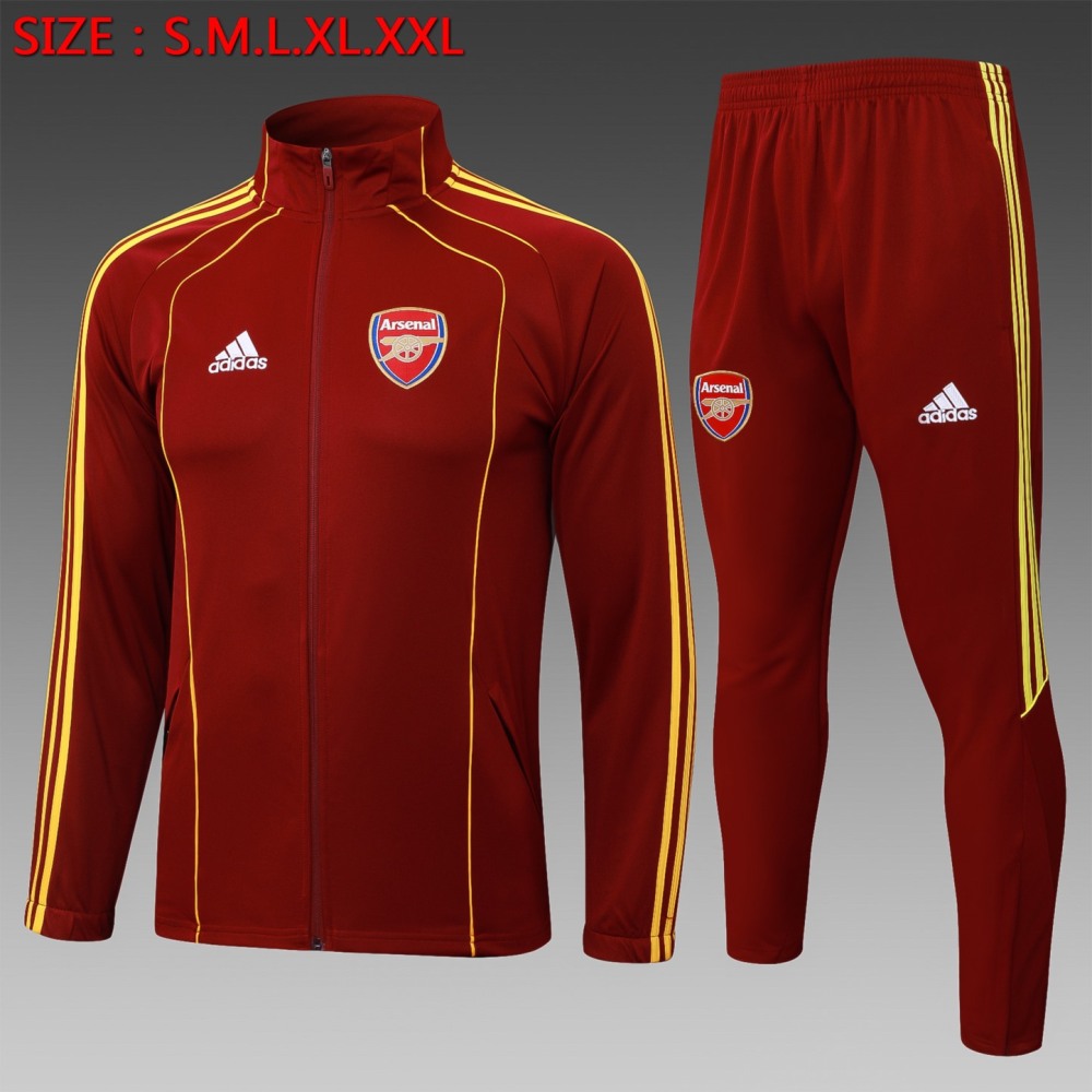 2025/26 Arsenal maroon Jacket Training Suit Set Football Team Shirt Sports Fashion