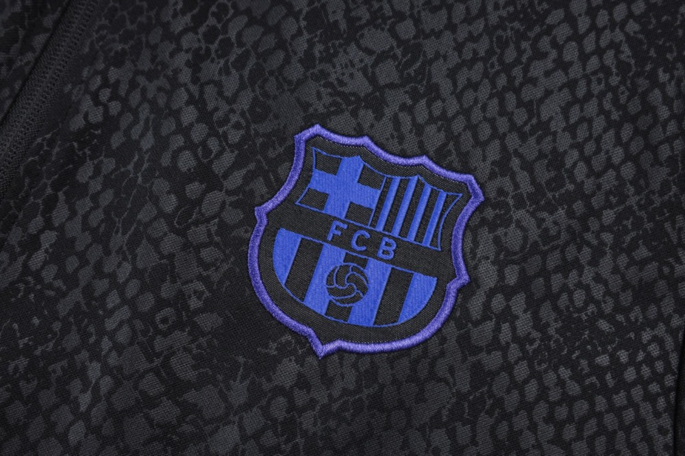 2025/26 Barcelona black Jacket Training Suit Set Football Team Shirt Sports Fashion