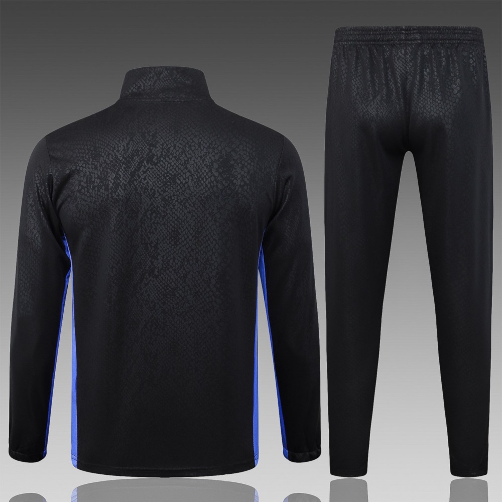2025/26 Barcelona black Jacket Training Suit Set Football Team Shirt Sports Fashion