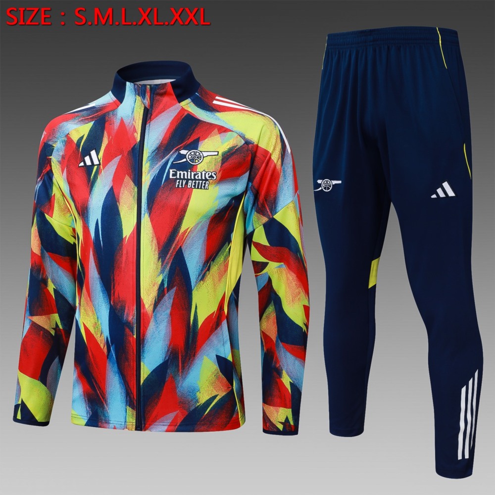 2025/26 Arsenal colorful Jacket Training Suit Set Football Team Shirt Sports Fashion
