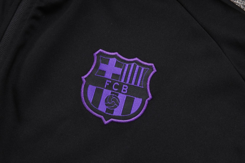 2025/26 Barcelona Purple Jacket Training Suit Set Football Team Shirt Sports Fashion