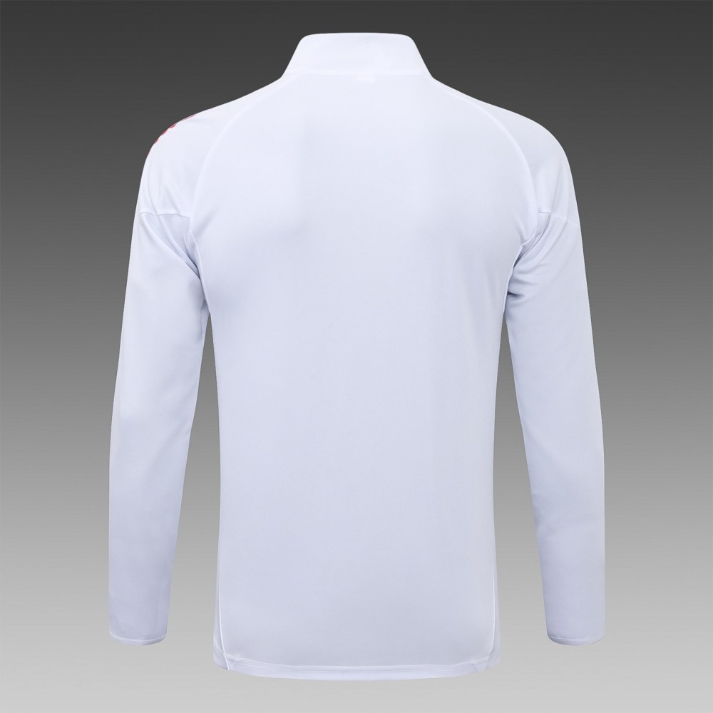 2025/26 Ajax White Jacket Training Suit Set Football Team Shirt Sports Fashion