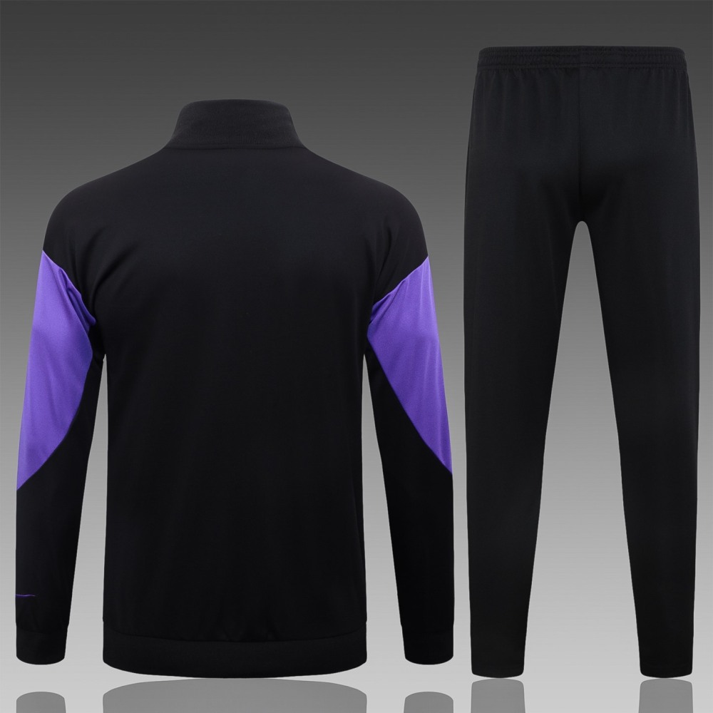 2025/26 Barcelona Purple Jacket Training Suit Set Football Team Shirt Sports Fashion