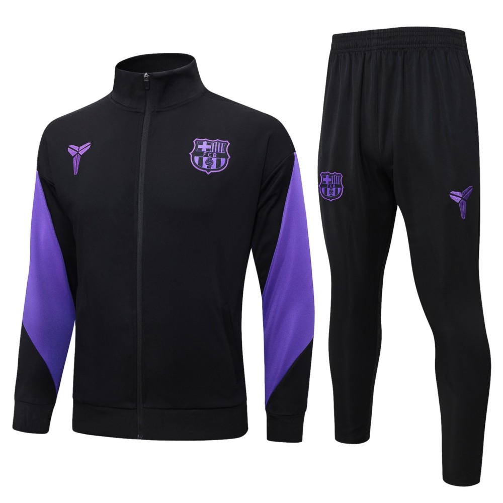 2025/26 Barcelona Purple Jacket Training Suit Set Football Team Shirt Sports Fashion