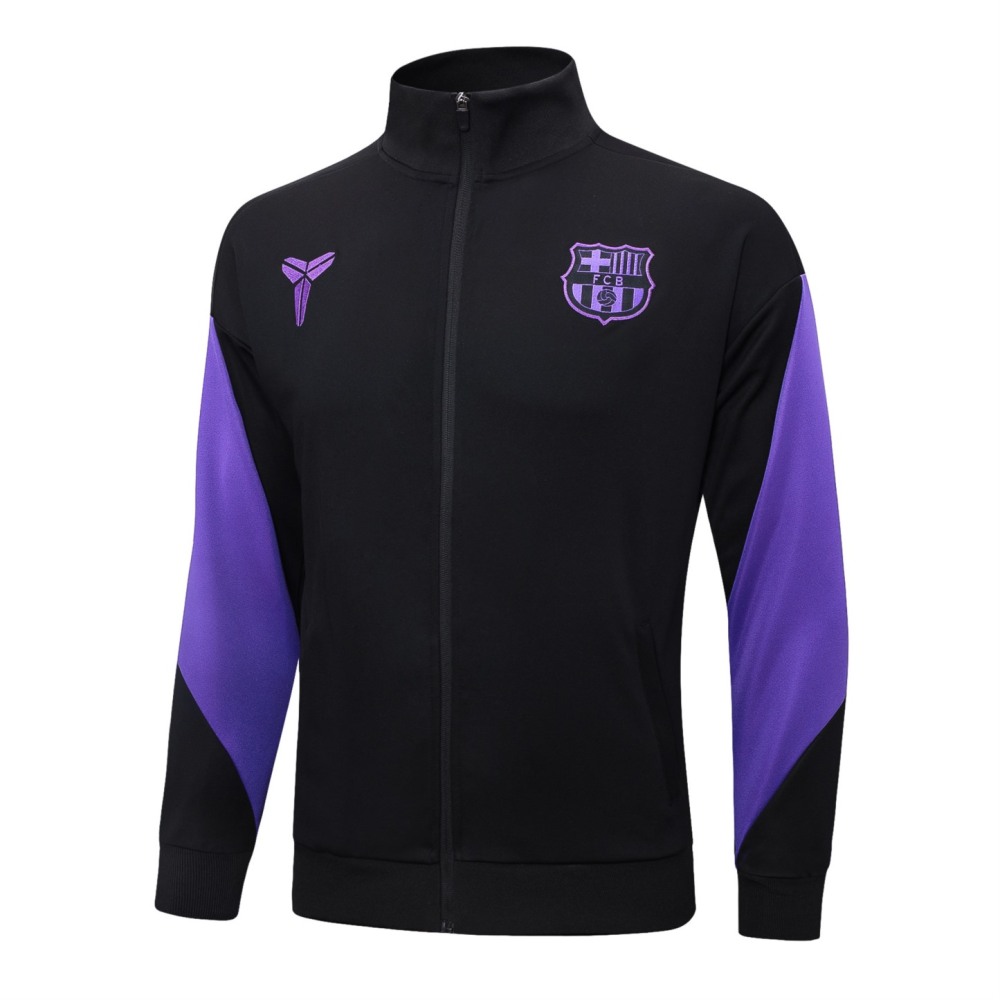 2025/26 Barcelona Purple Jacket Training Suit Set Football Team Shirt Sports Fashion