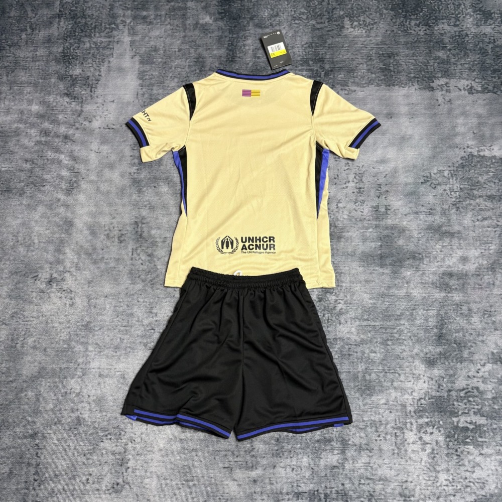 2025/26 Barcelona Away jersey kids Kits size: 16-28