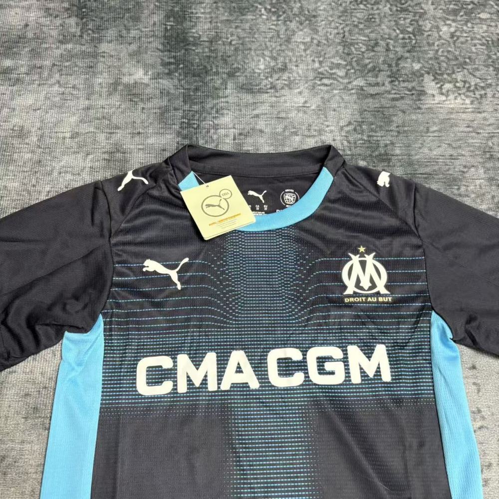 2025/26 Marseille Away jersey kids Kits size: 16-28