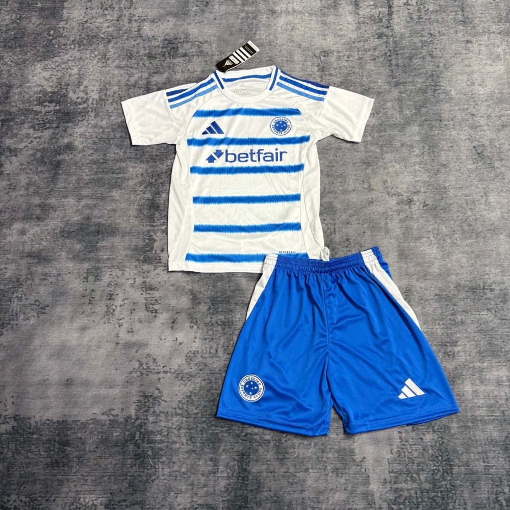 25/26 Cruzeiro Away jersey kids Kits size: 16-28