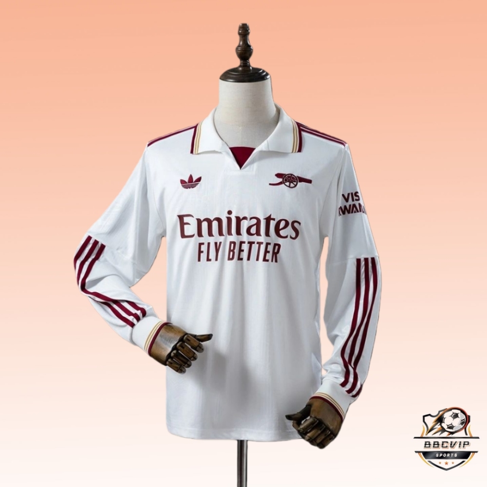 2025/26 Arsenal Second Away White jersey Fan version