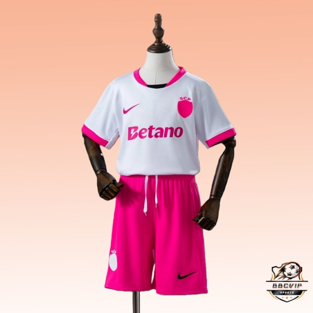 2025/26 Sporting Lisbon October Pink Edition jersey kids Kits size: 16-28