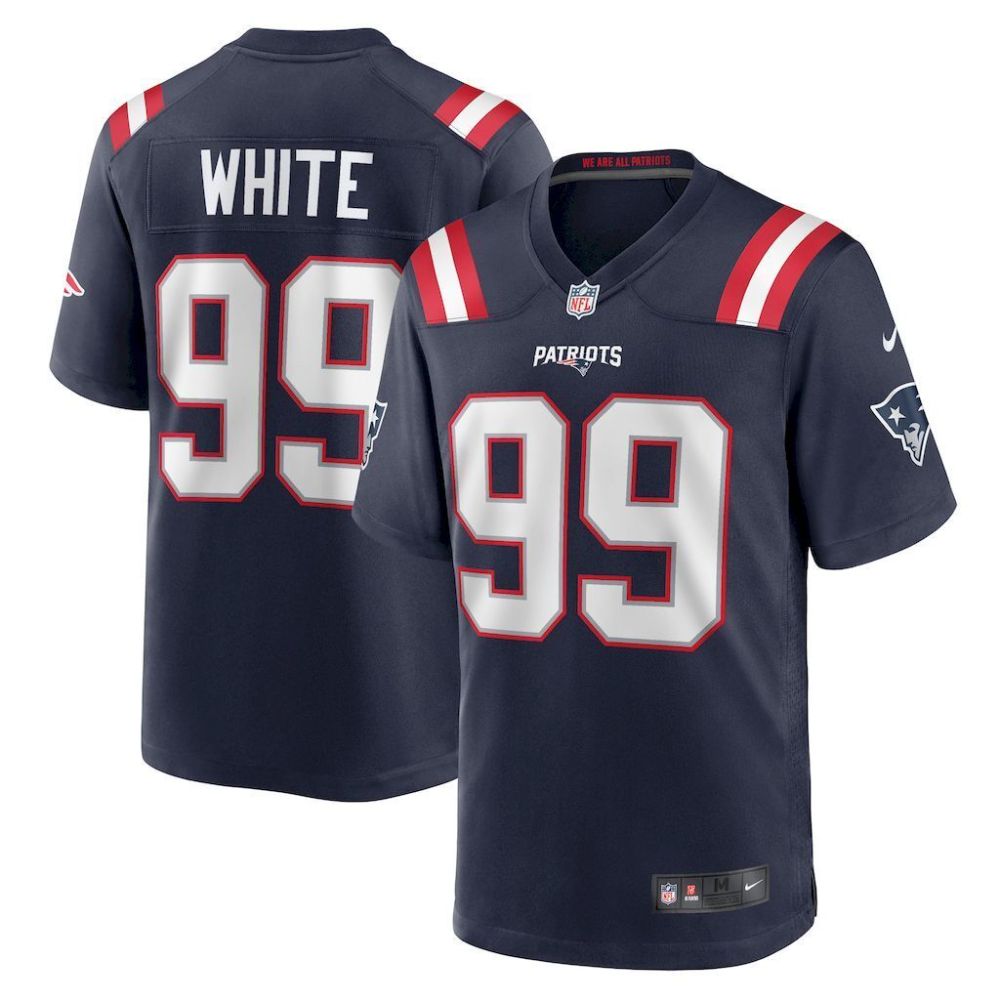 NFL New England Patriots Jeysey WHITE #99