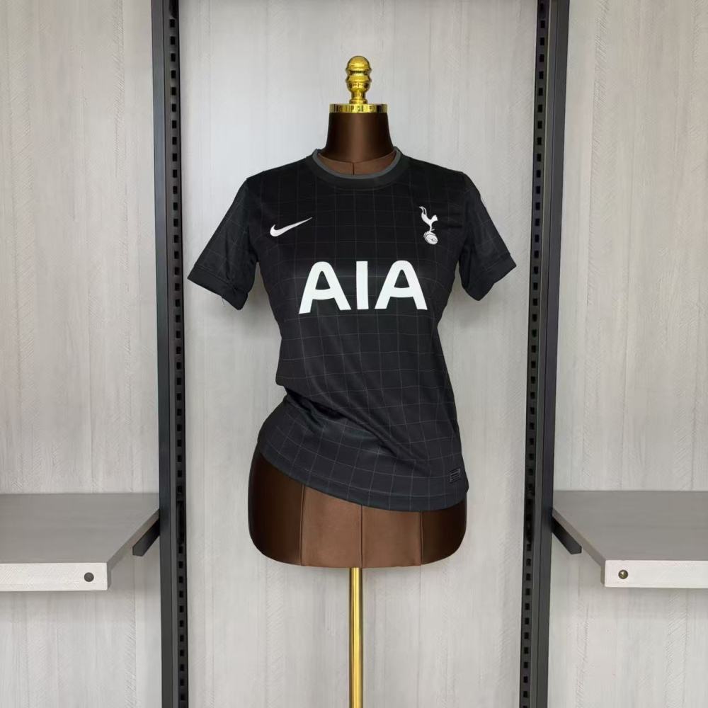 2025/26 Women Tottenham Hotspur F.C. Away Black Jersey Fan Version